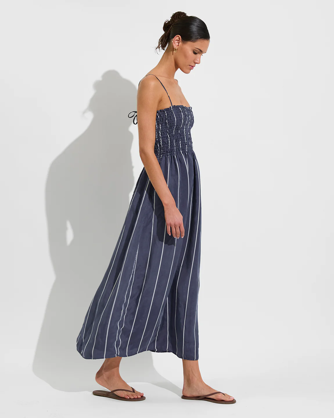 Cabana Maxi Dress - Holiday Stripe: Varsity / Coconut - Image 3
