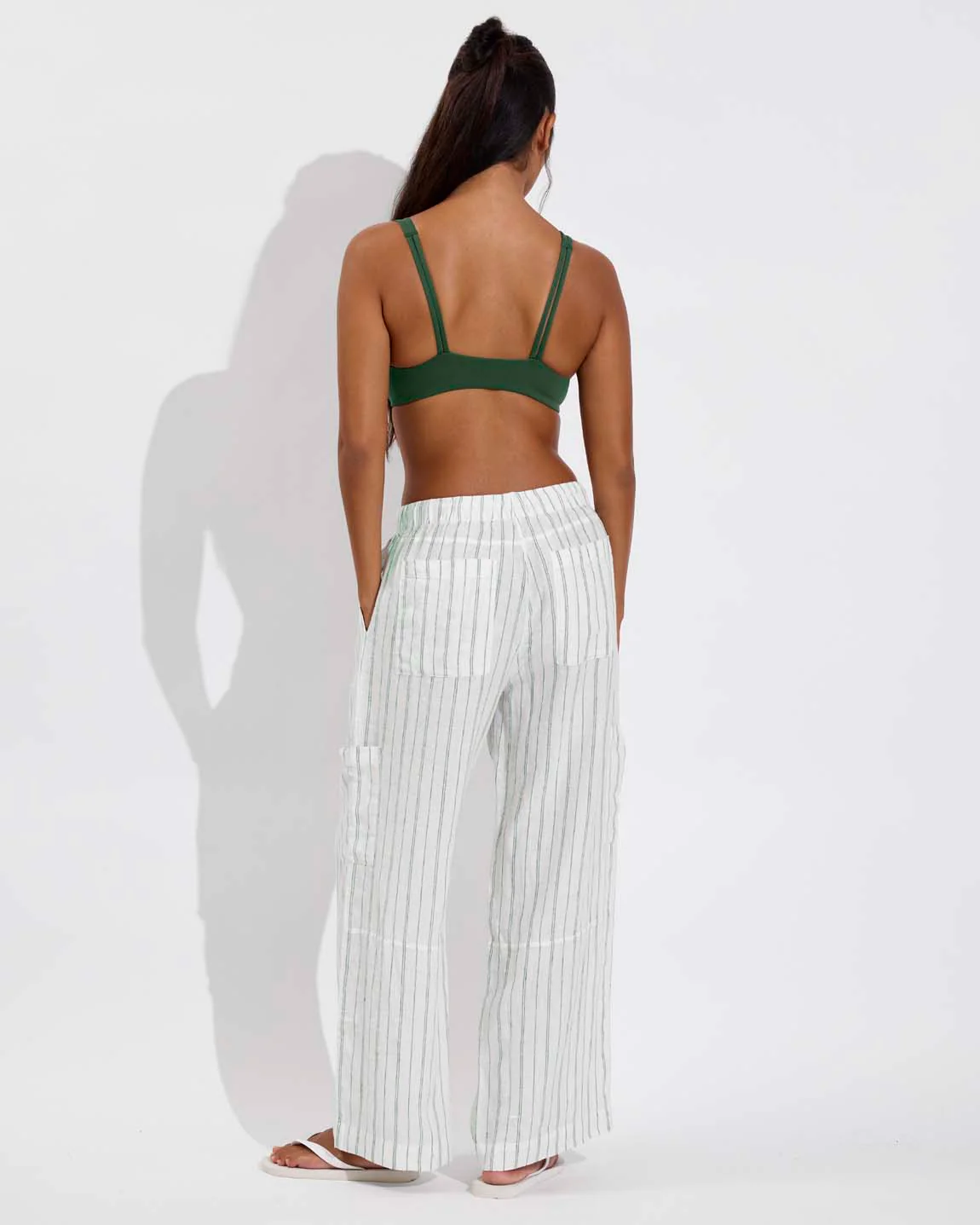 Carry On Pant - Sandbar Stripe: Coconut / Tropics - Image 2