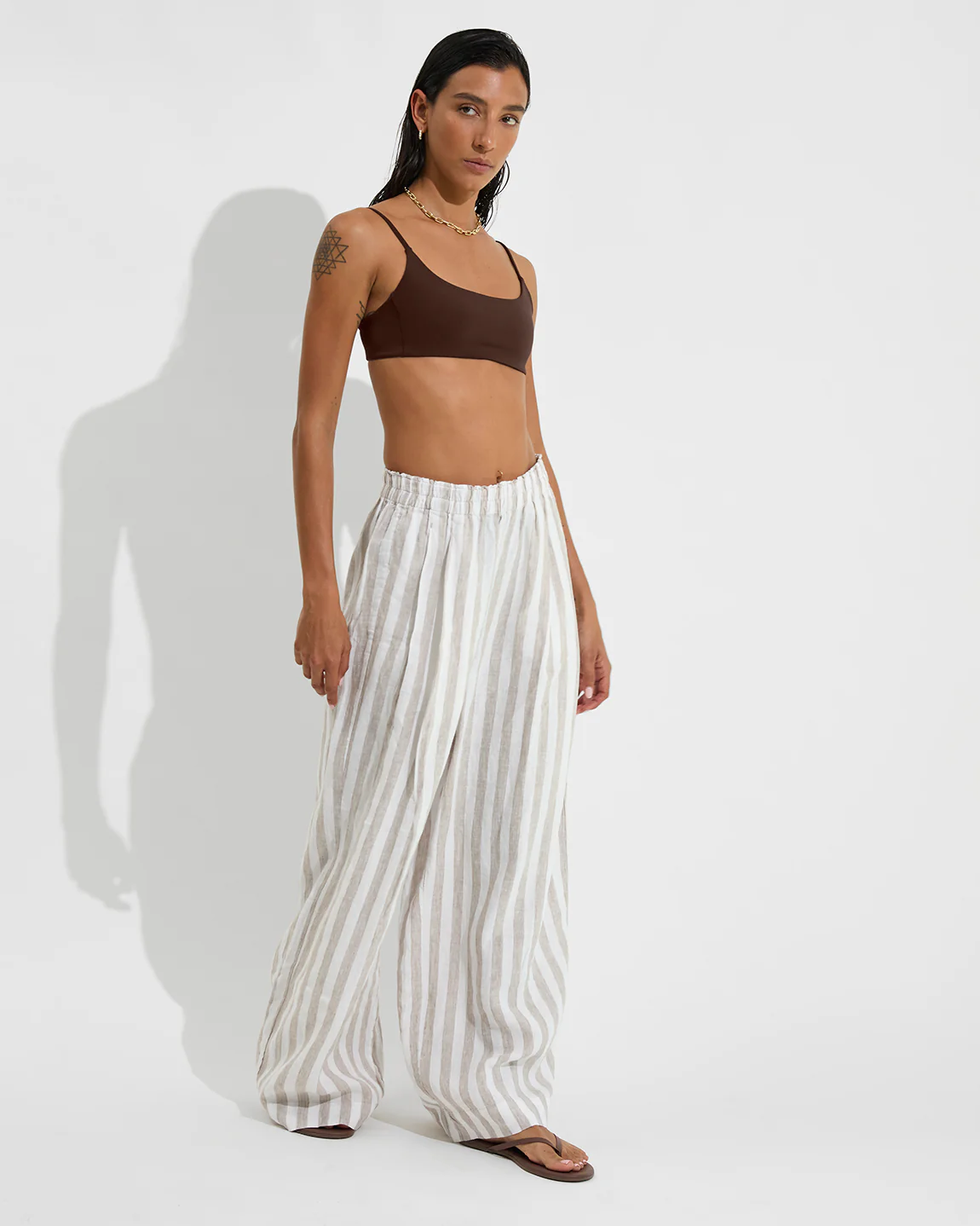 Coastal Pant - Beach Stripe: Beach / Coconut - Image 2