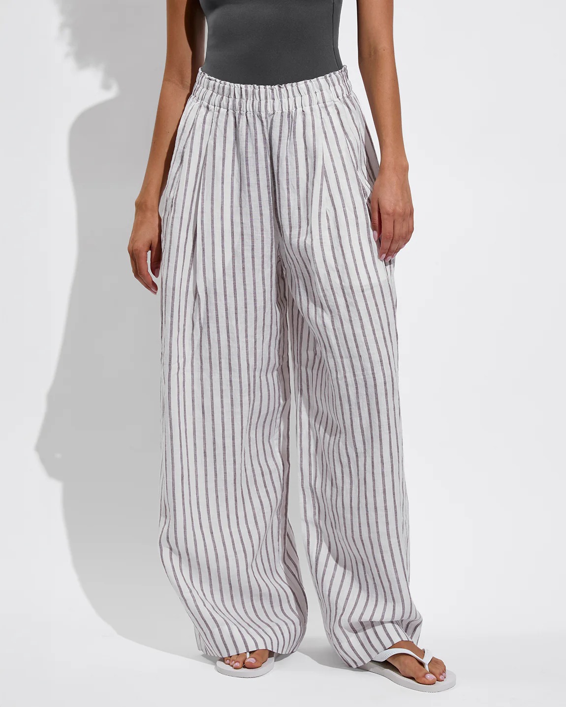 Coastal Pant - Classic Stripe: Stormy / Coconut - Image 5