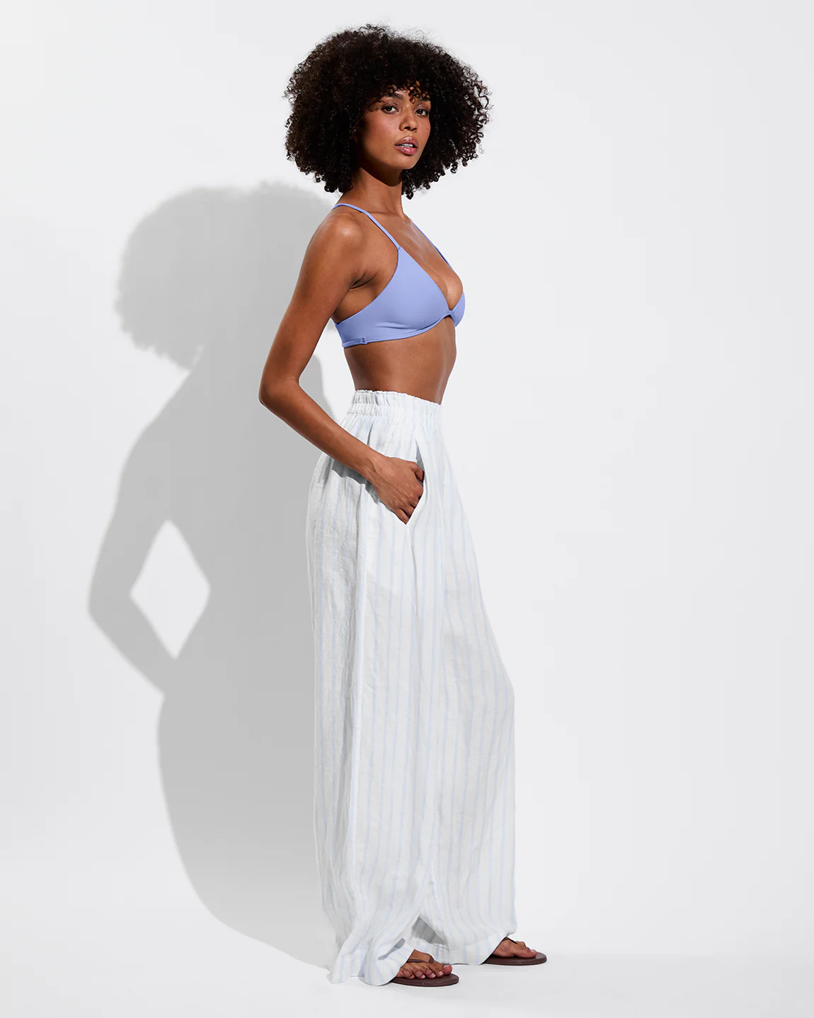 Coastal Pant - Daybreak Stripe: Blue Skies / Coconut - Image 3
