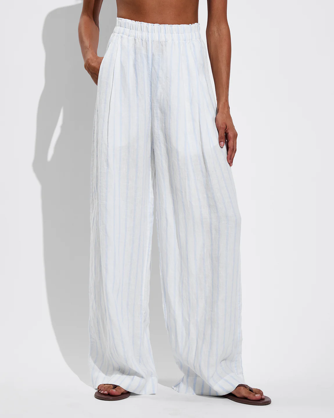 Coastal Pant - Daybreak Stripe: Blue Skies / Coconut - Image 4