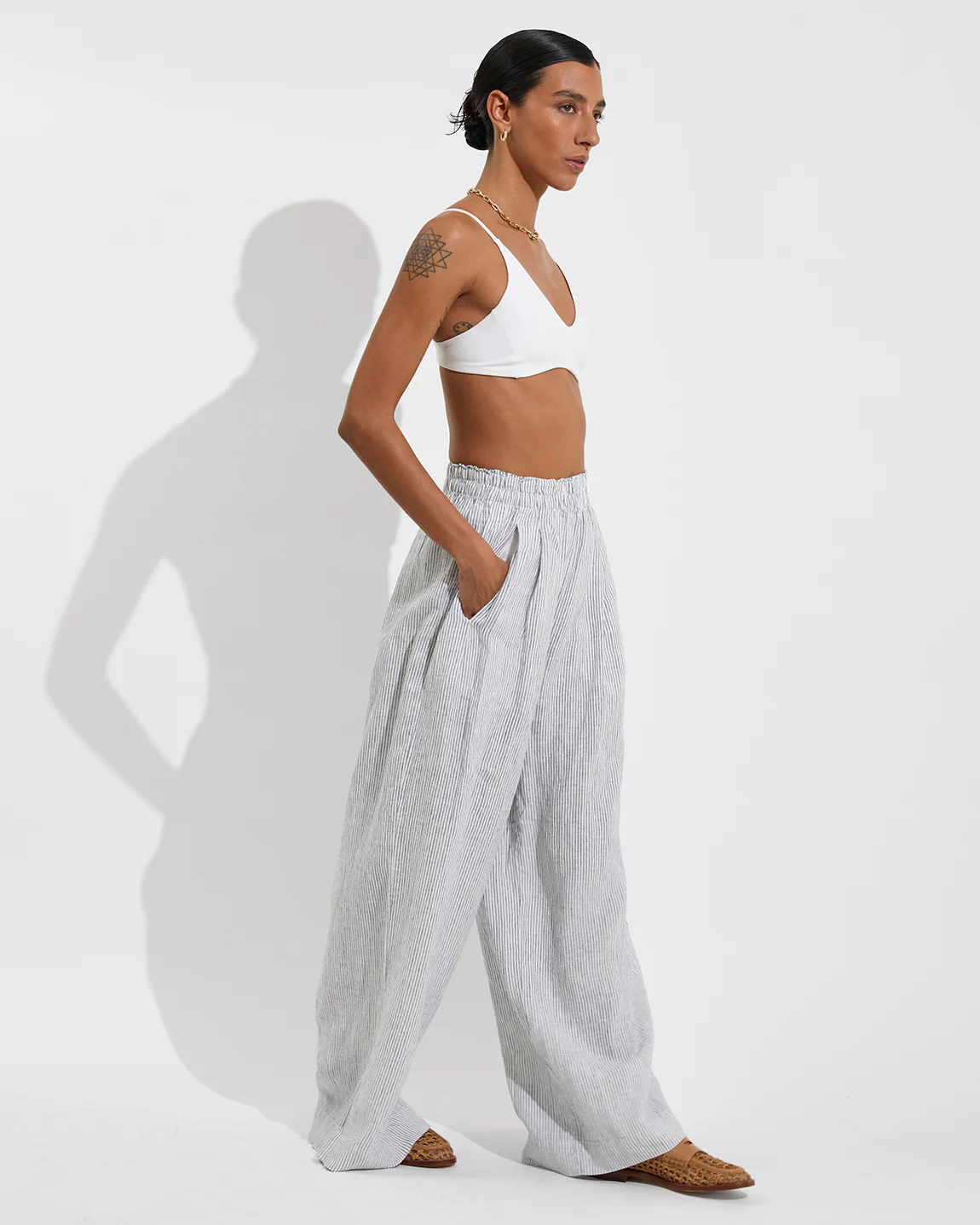Coastal Pant - Coastal Stripe: Varsity / Coconut - Image 3