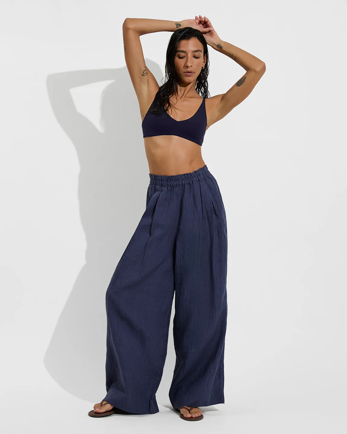 Coastal Pant - Lagoon Stripe: Varsity / Sprint