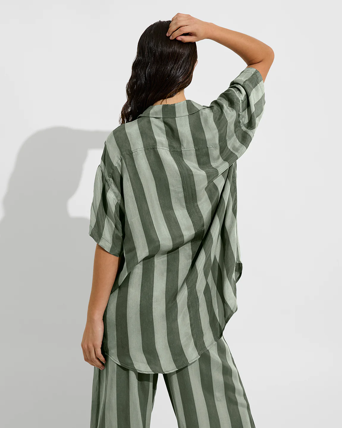 Day Trip Button Down - Poolside Stripe: Agave / Light Agave - Image 2
