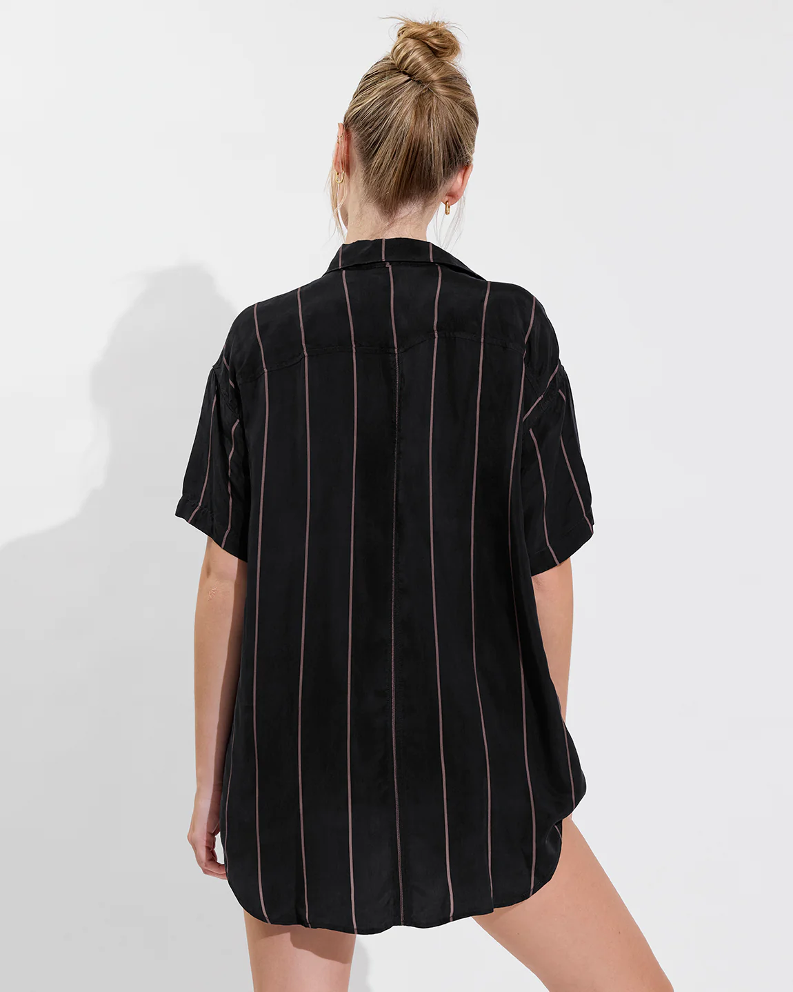 Day Trip Button Down - Fancy Stripe: Faded Jet / Stormy - Image 2