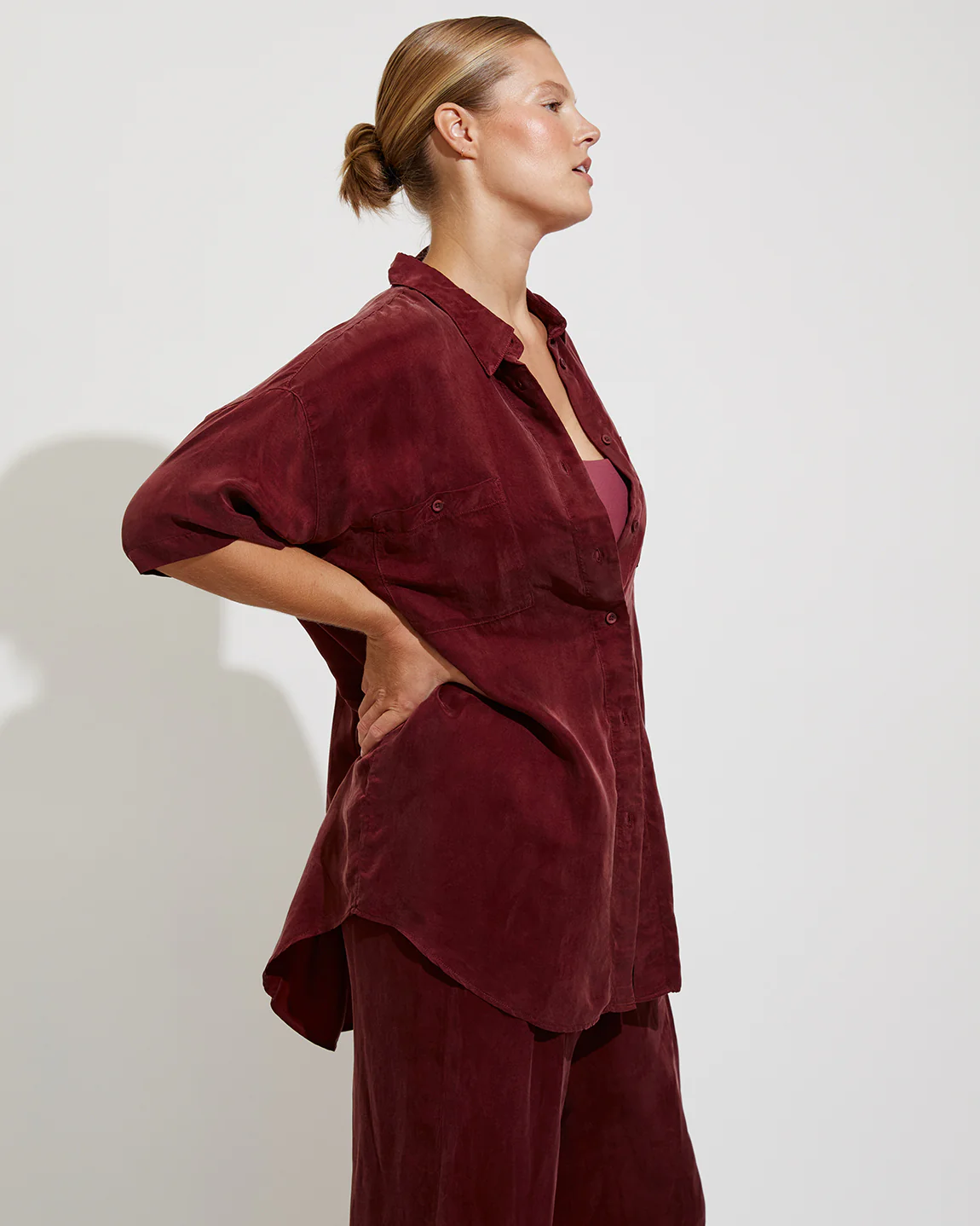 Day Trip Button Down - Jam - Image 5