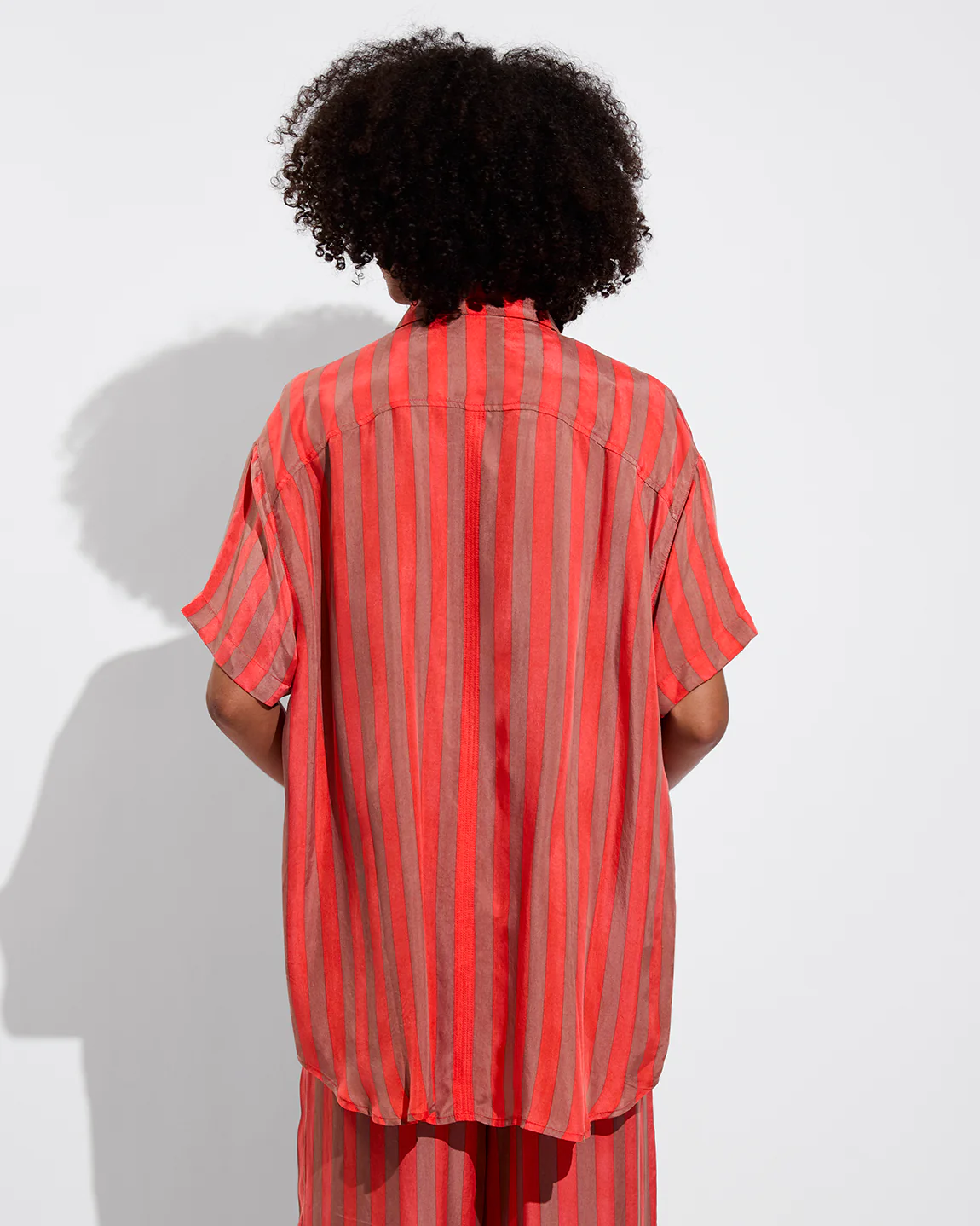 Day Trip Button Down - Sports Stripe: Mirage / Aperol - Image 2