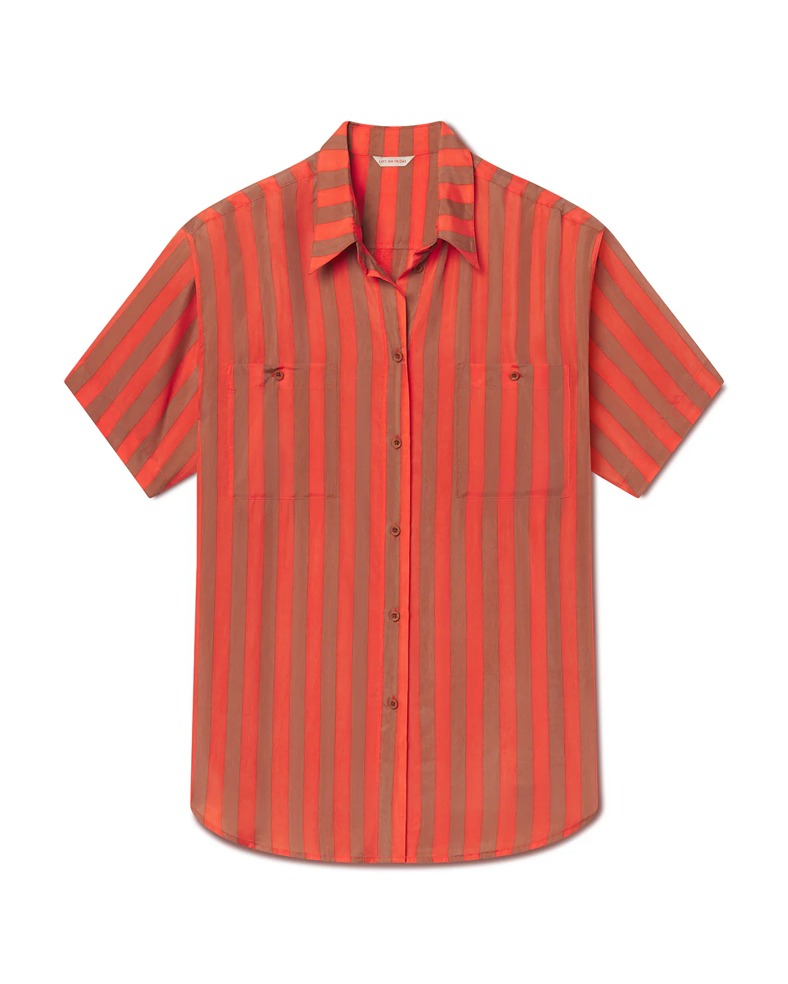 Day Trip Button Down - Sports Stripe: Mirage / Aperol - Image 8