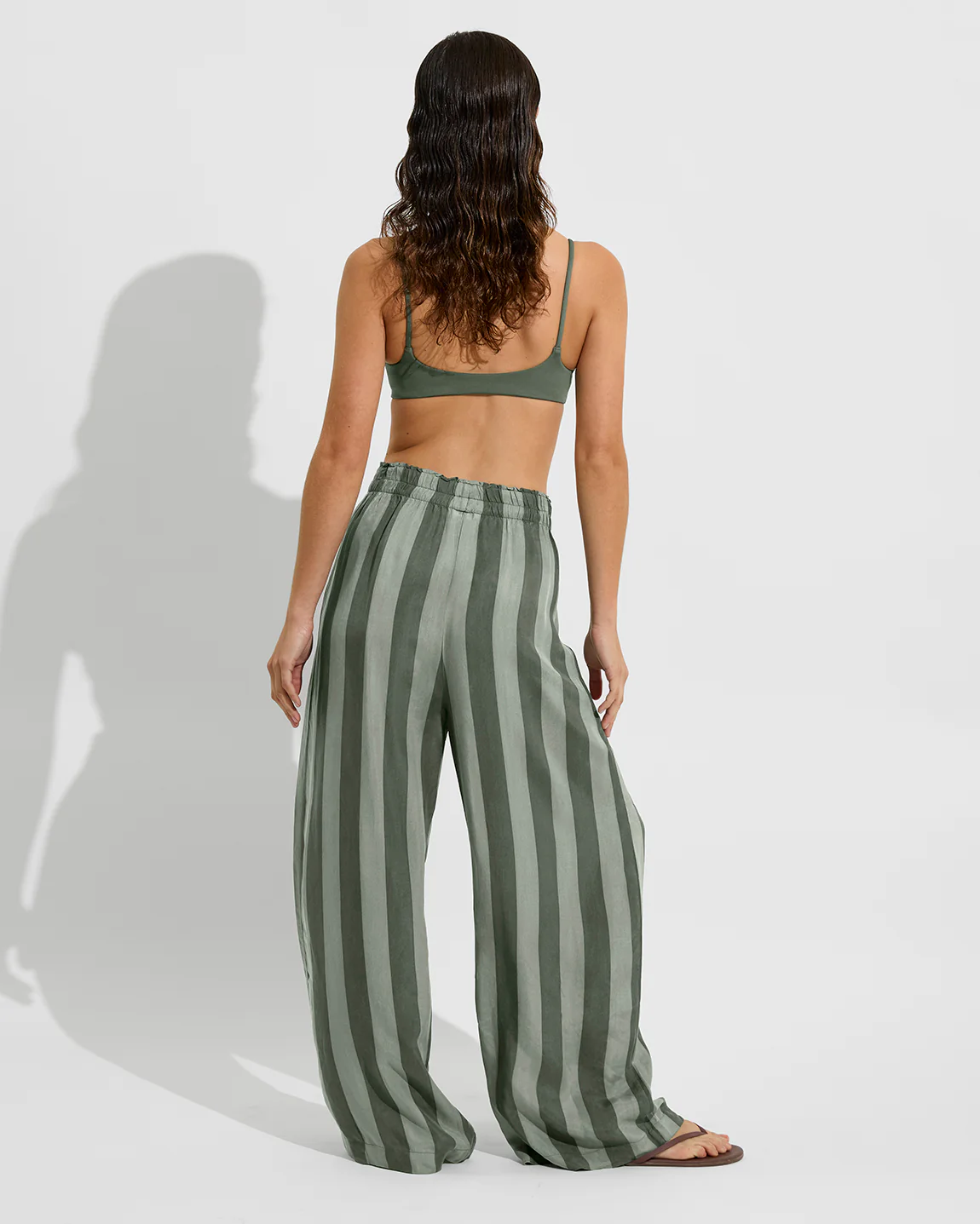 Day Trip Pant - Poolside Stripe: Agave / Light Agave - Image 2