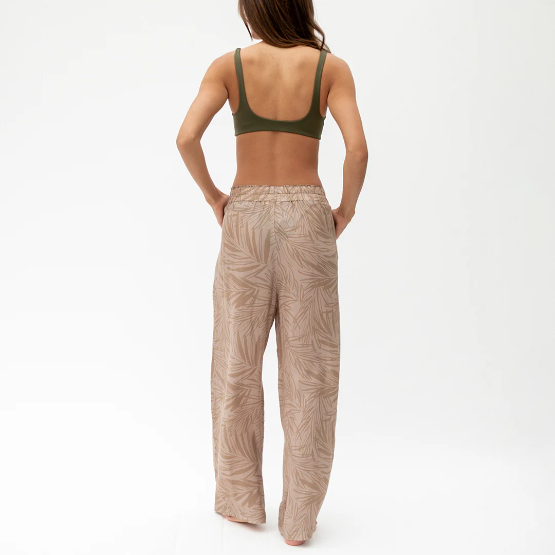 Day Trip Pant - Petite Palm Fronds Tan - Image 2