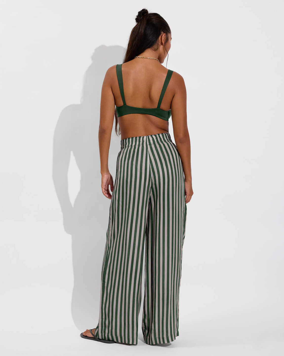 Day Trip Pant - Riviera Stripe: Palm / Beach - Image 2