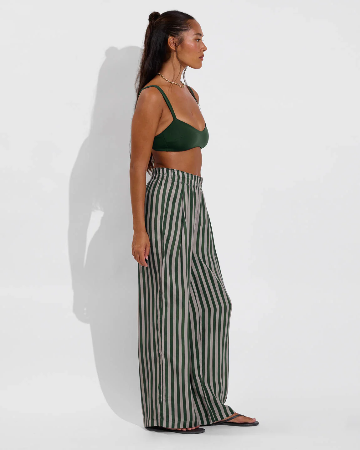 Day Trip Pant - Riviera Stripe: Palm / Beach - Image 3