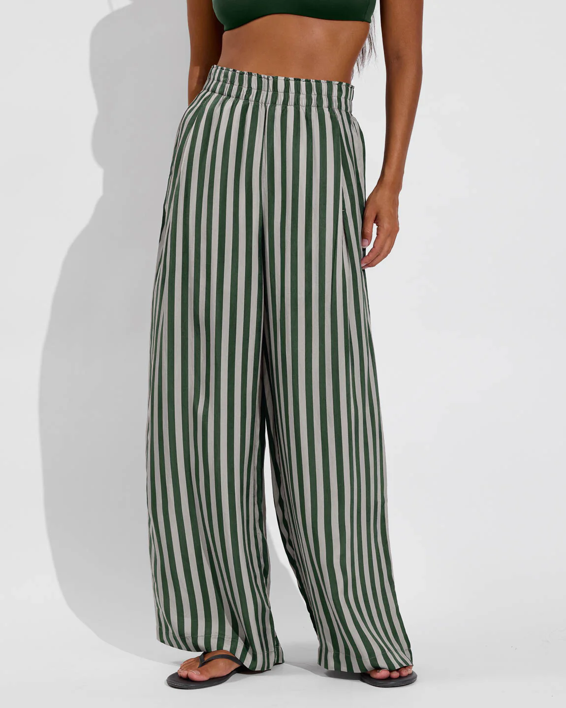 Day Trip Pant - Riviera Stripe: Palm / Beach - Image 5