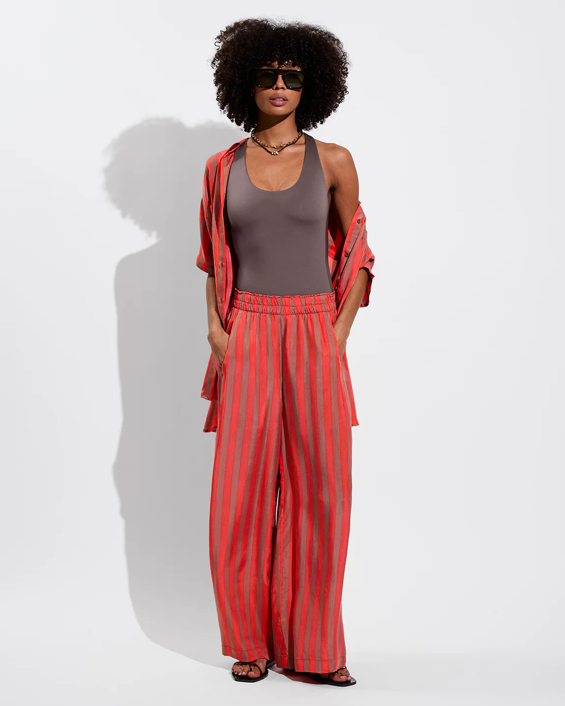 Day Trip Pant - Sports Stripe: Mirage / Aperol - Image 5