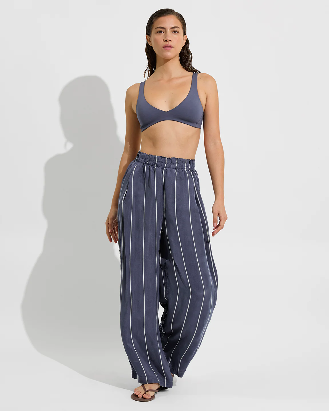 Day Trip Pant - Holiday Stripe: Varsity / Coconut