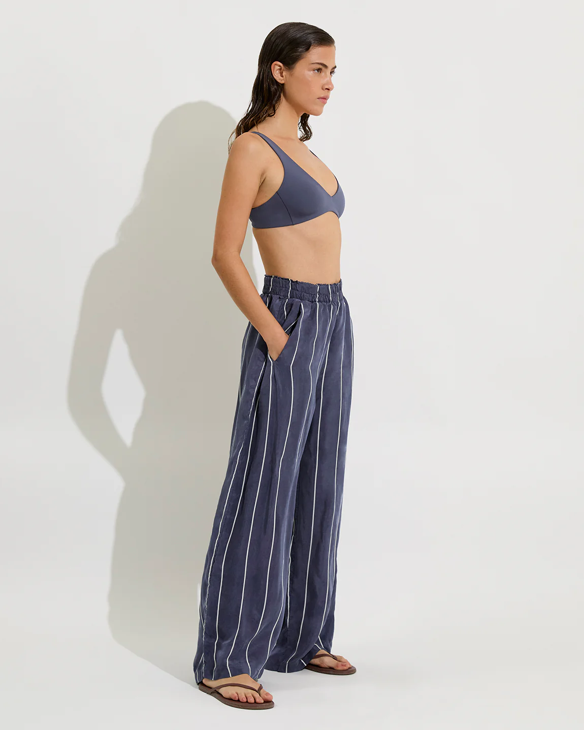 Day Trip Pant - Holiday Stripe: Varsity / Coconut - Image 3