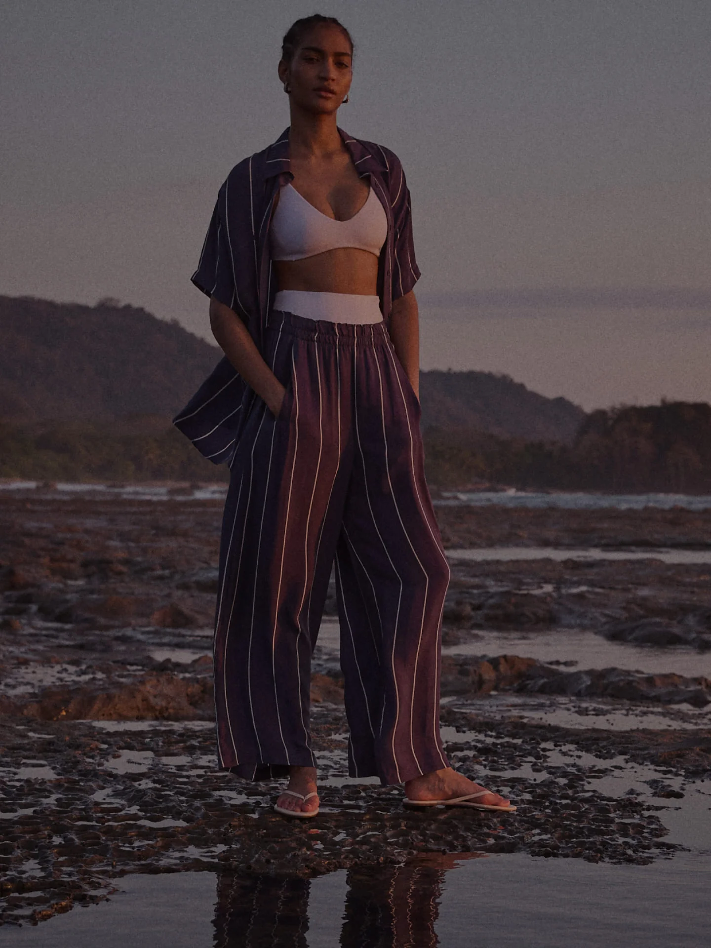 Day Trip Pant - Holiday Stripe: Varsity / Coconut - Image 6