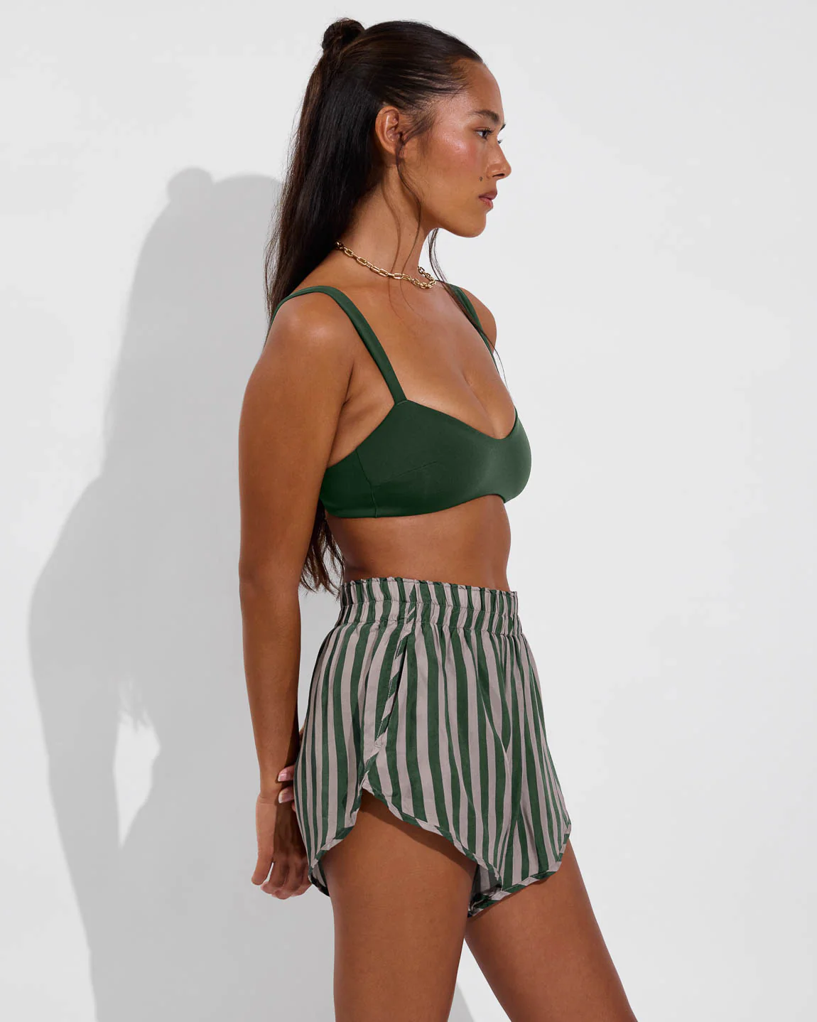 Day Trip Short - Riviera Stripe: Palm / Beach - Image 3