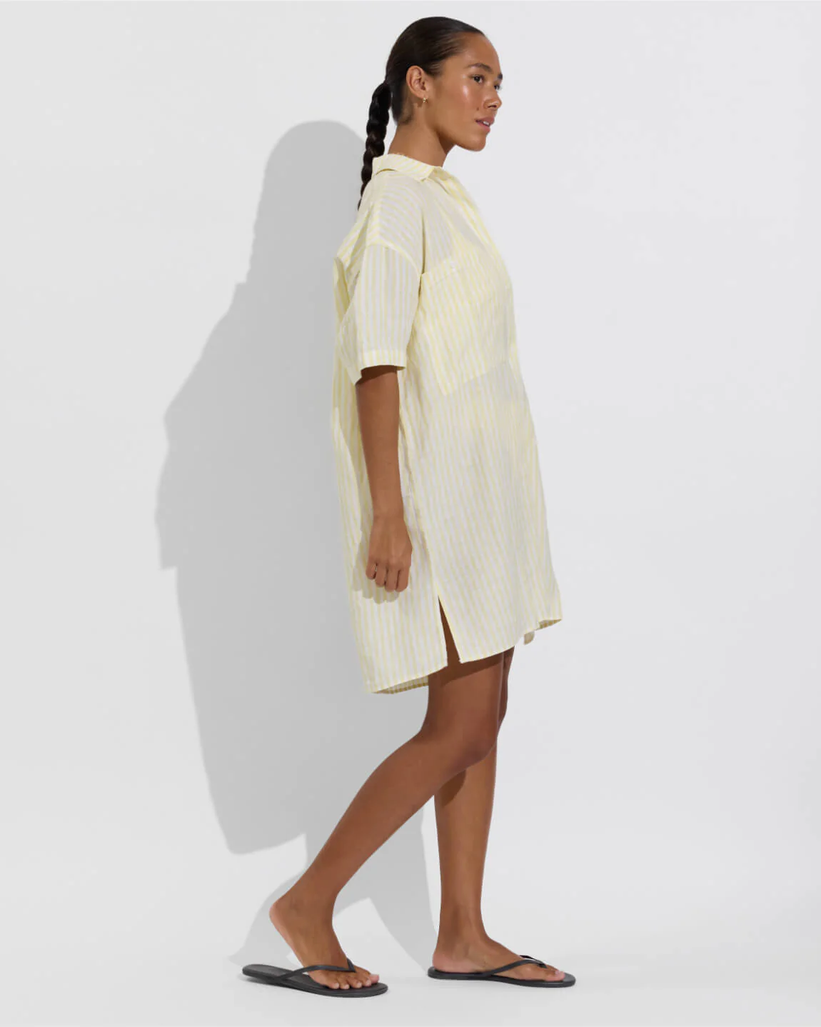 Getaway Mini Dress - Bungalow Stripe: Melt / Coconut - Image 3
