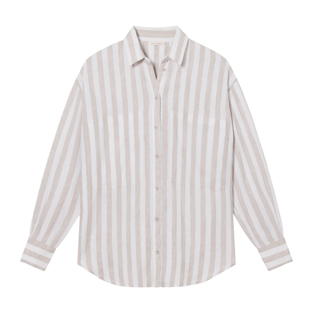 Getaway Button Down - Beach Stripe: Beach / Coconut - Image 6