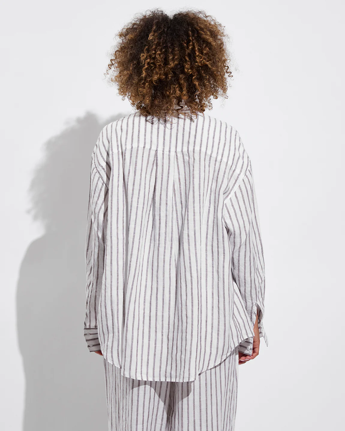 Getaway Button Down: Classic Stripe: Stormy / Coconut - Image 2
