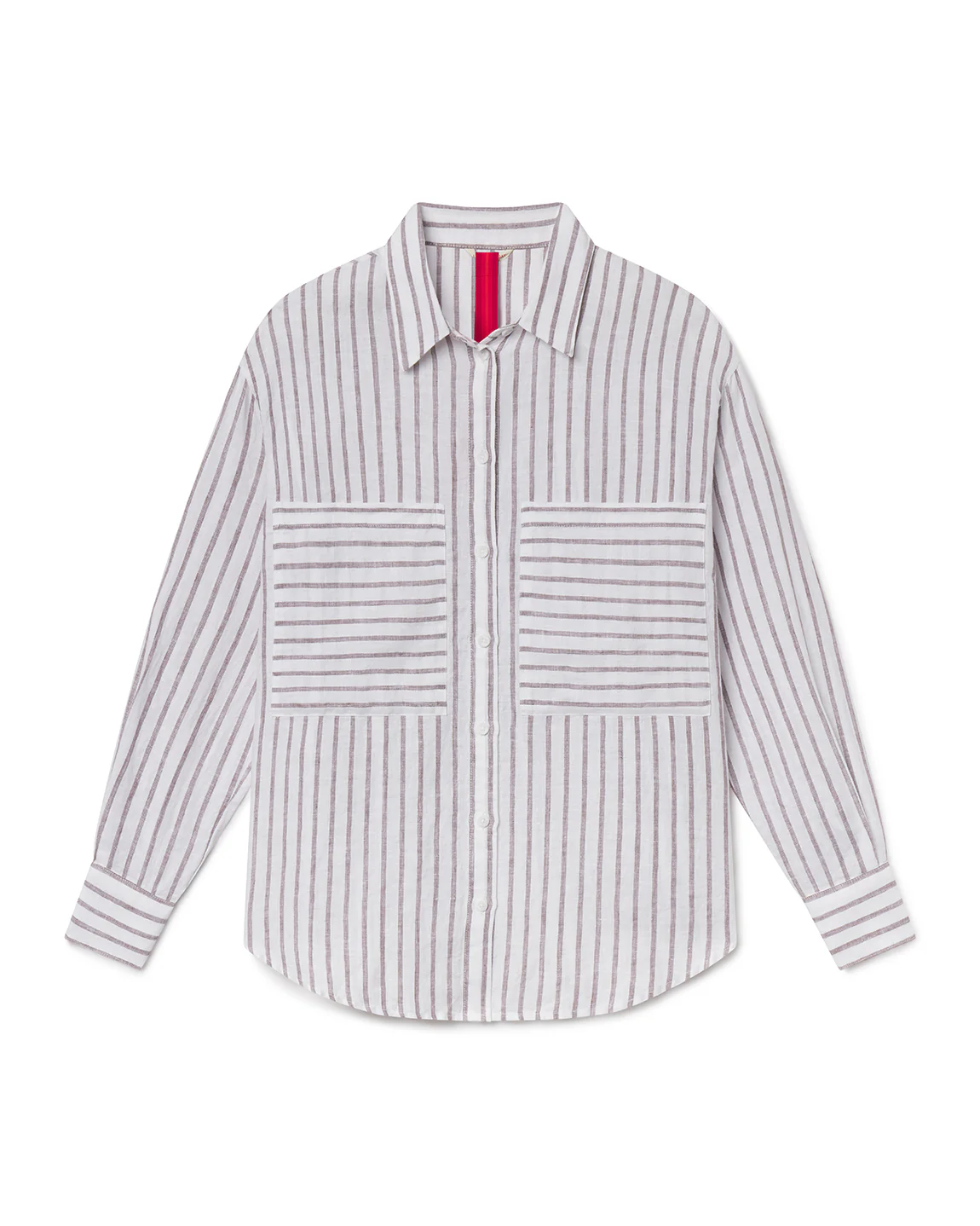 Getaway Button Down: Classic Stripe: Stormy / Coconut - Image 8