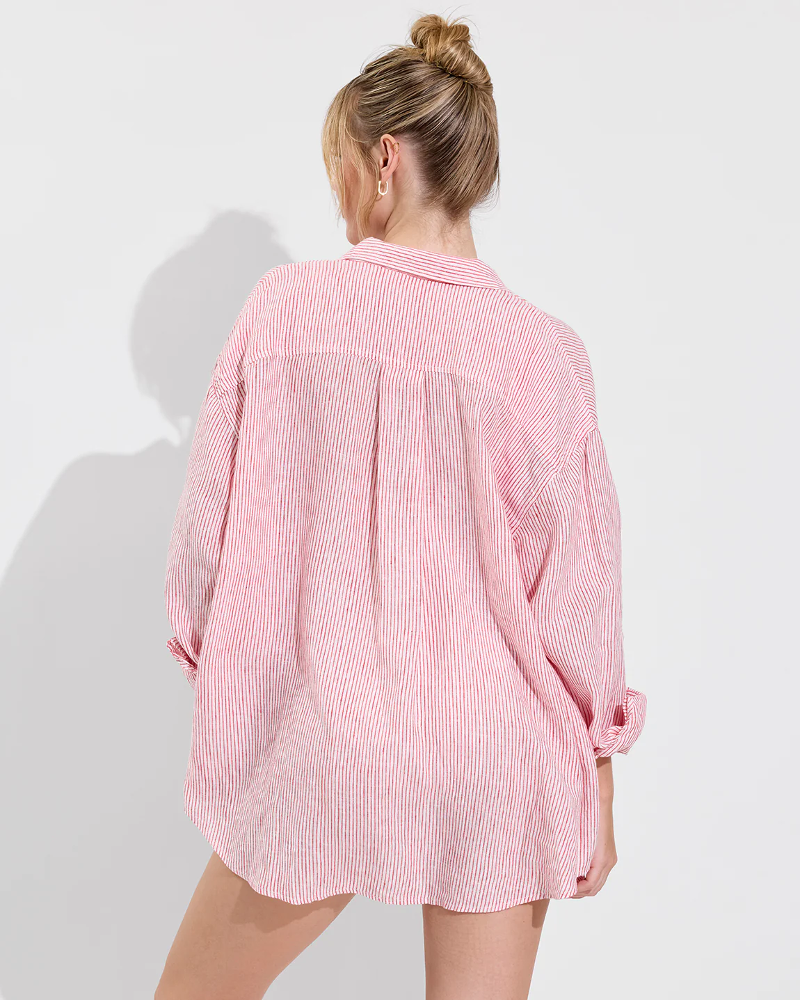 Getaway Button Down - Coastal Stripe: Sweet Chili Heat / Coconut - Image 2