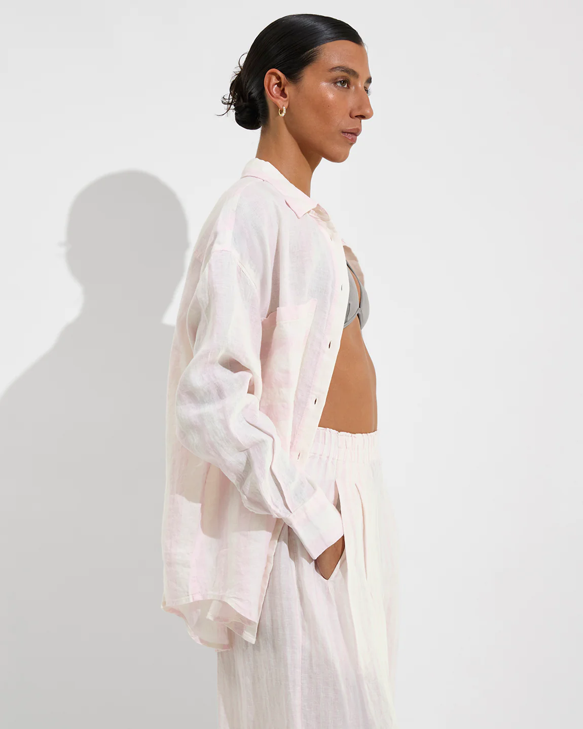 Getaway Button Down - Poolside Stripe: Delight / Coconut - Image 3