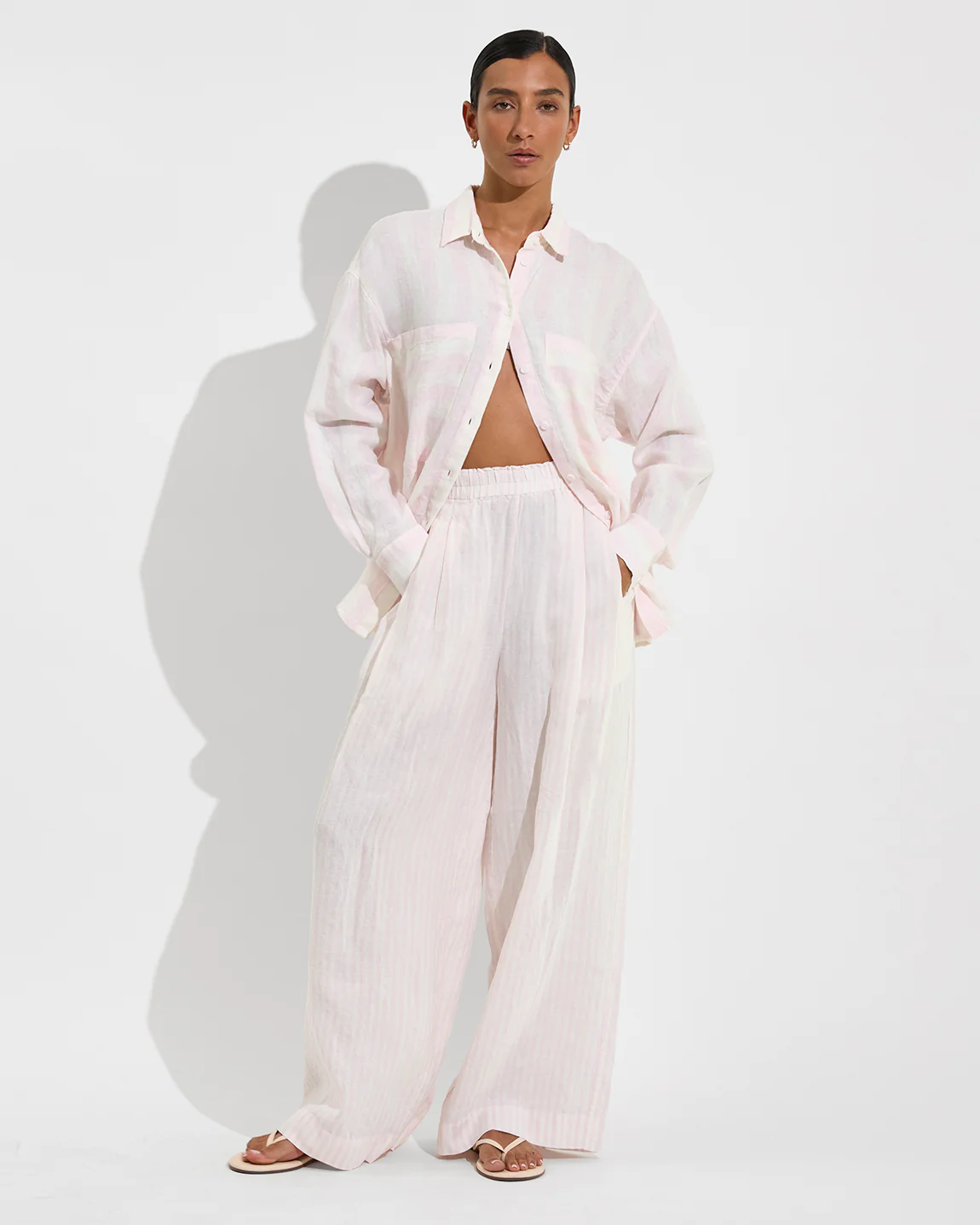 Getaway Button Down - Poolside Stripe: Delight / Coconut - Image 5