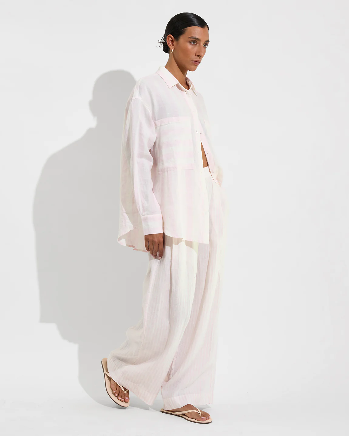 Getaway Button Down - Poolside Stripe: Delight / Coconut - Image 6