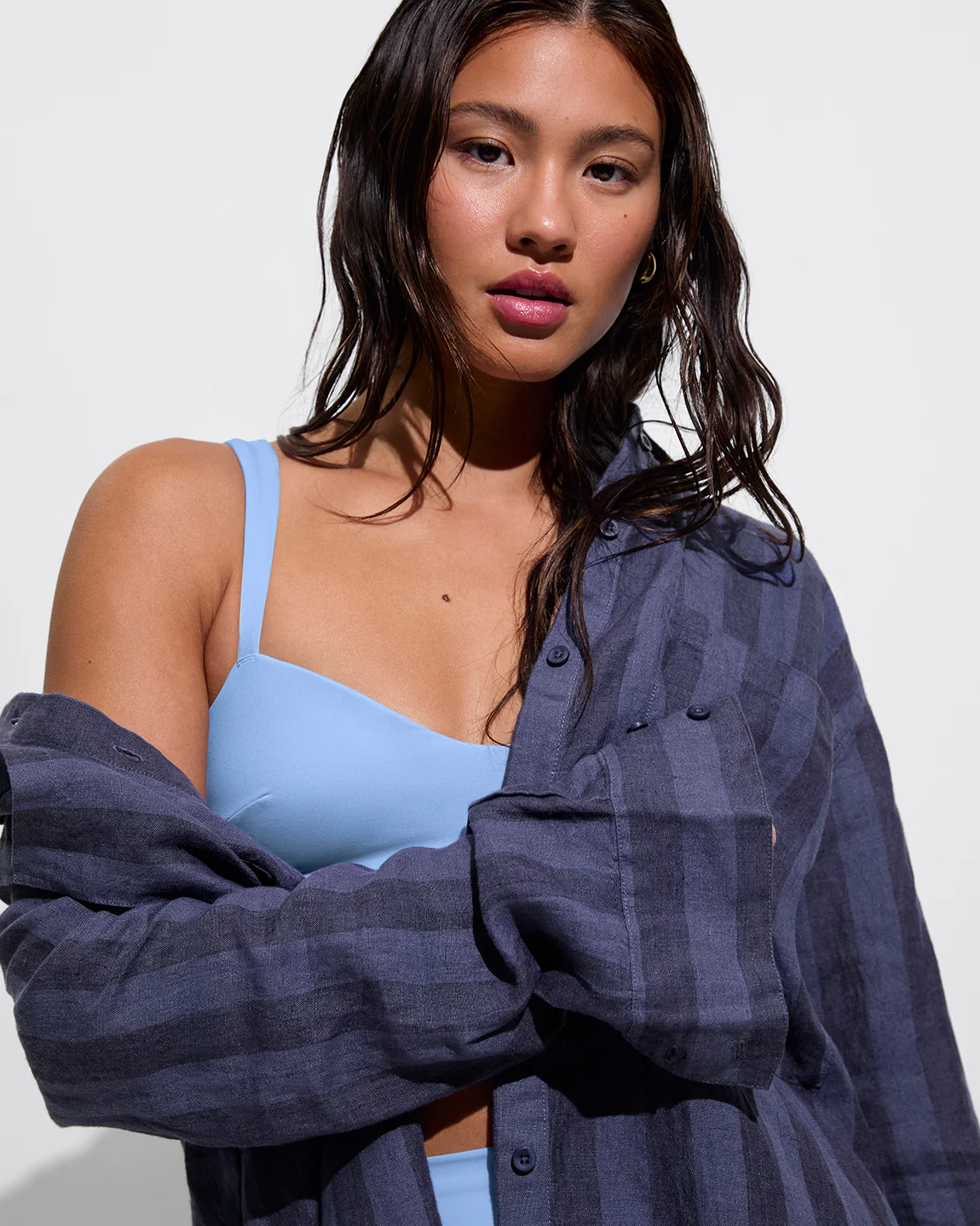Getaway Button Down - Poolside Stripe: Varsity / Sprint - Image 7