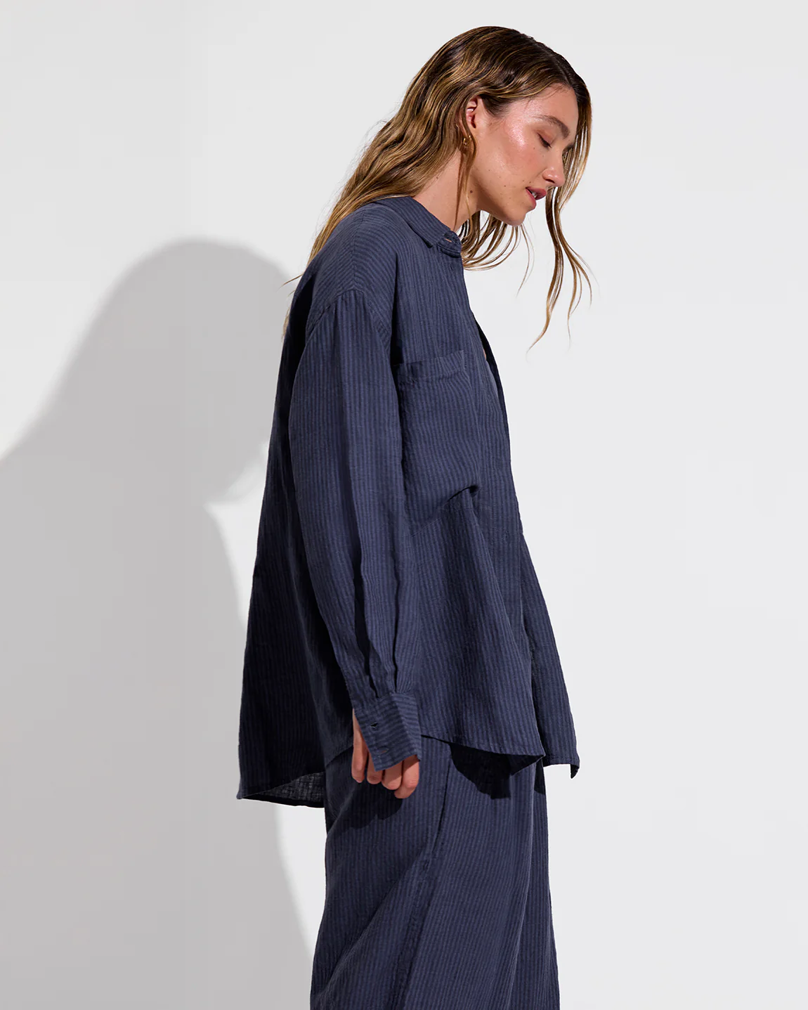 Getaway Button Down - Lagoon Stripe: Varsity / Sprint - Image 3