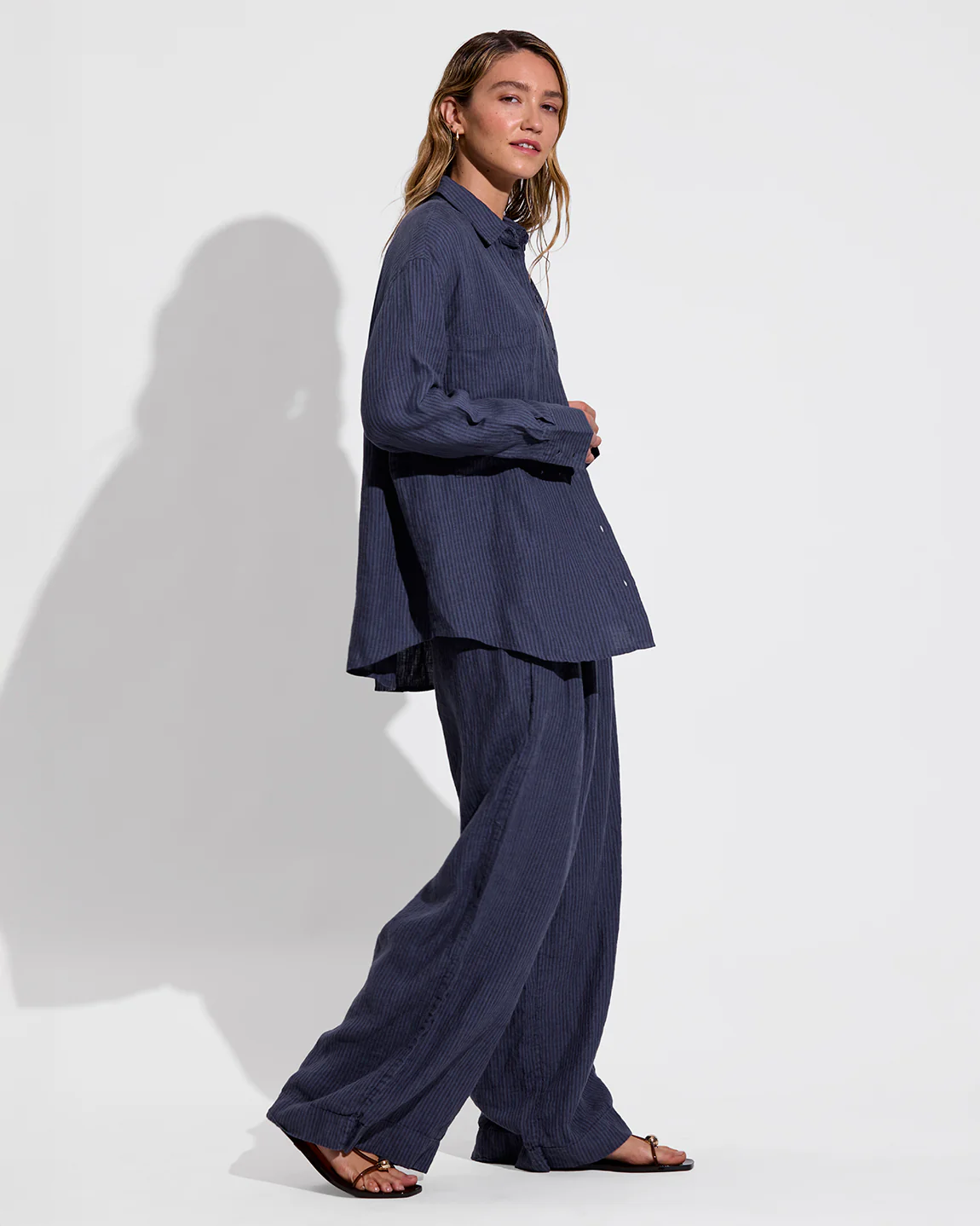 Getaway Button Down - Lagoon Stripe: Varsity / Sprint - Image 5