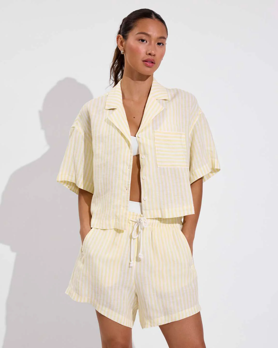 Leisure Shirt - Bungalow Stripe: Melt / Coconut