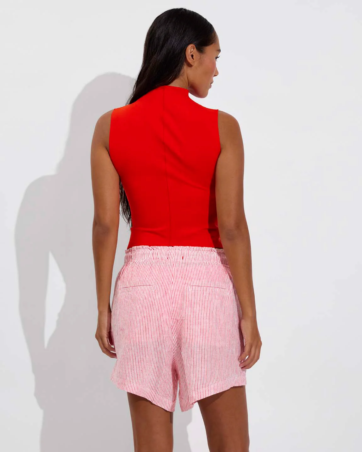 Getaway Short 5" - Coastal Stripe: Sweet Chili Heat / Coconut - Image 2