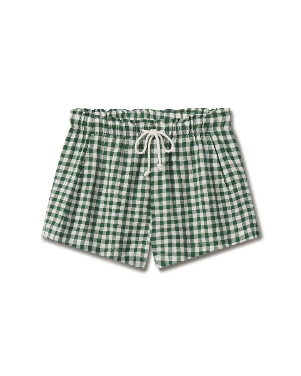 Getaway Short 5" - Gingham: Tropics / Coconut - Image 6
