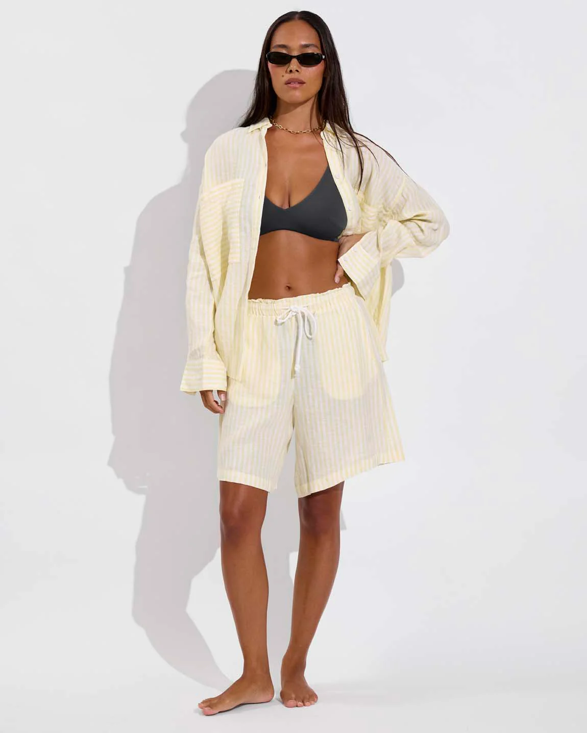 Getaway Short 9" - Bungalow Stripe: Melt / Coconut - Image 4