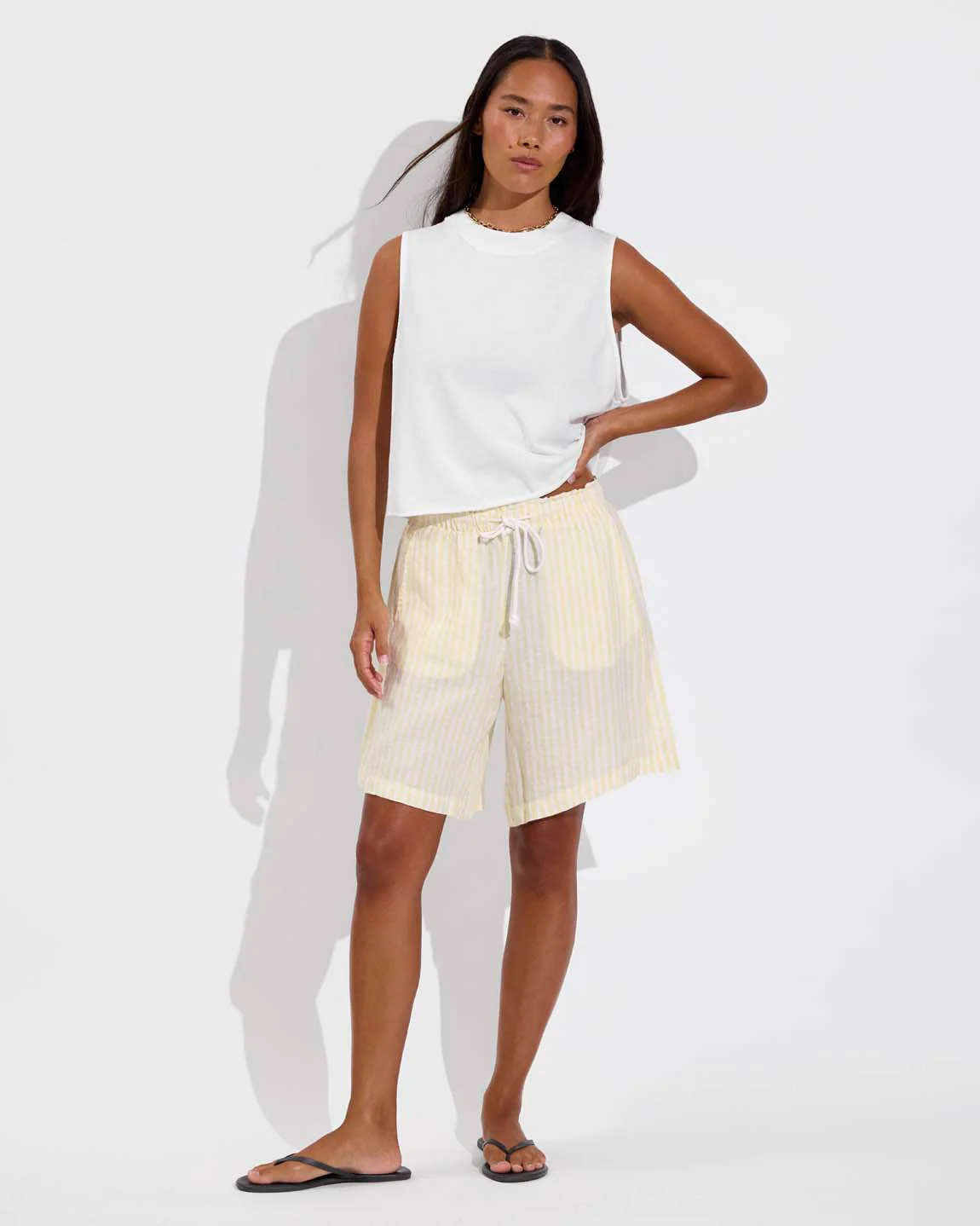 Getaway Short 9" - Bungalow Stripe: Melt / Coconut - Image 6