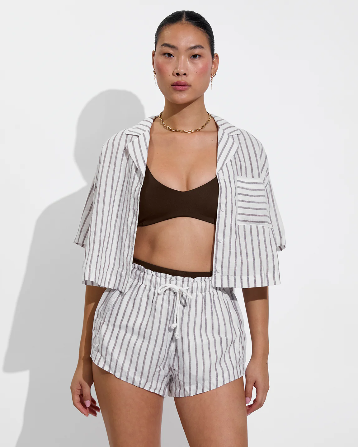 Getaway Short 2.5" - Classic Stripe: Stormy / Coconut - Image 8