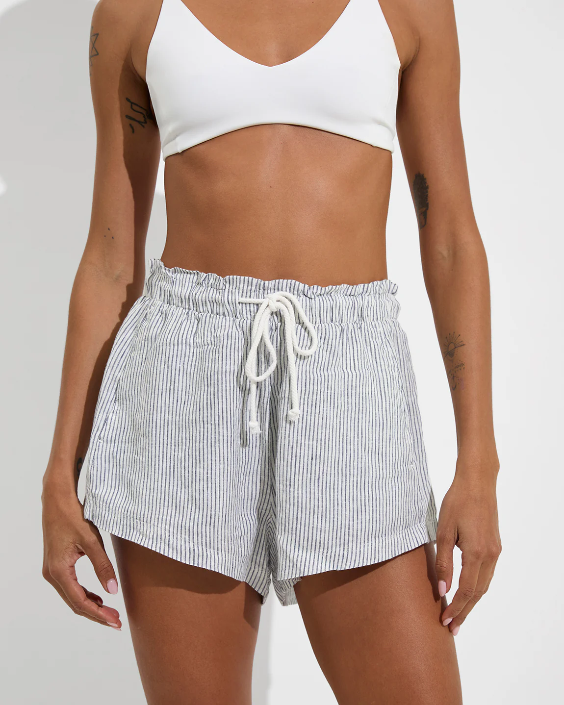 Getaway Short 2.5" - Coastal Stripe: Varsity / Coconut - Image 5
