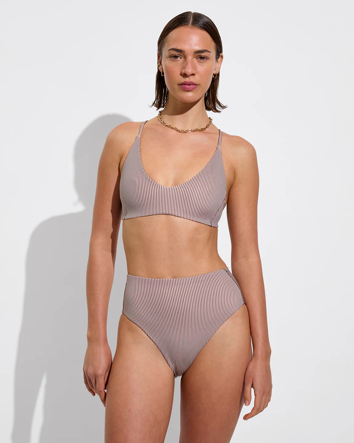 Sunday Top - Mini Splash Stripe Vertical: Tiki / Holiday
