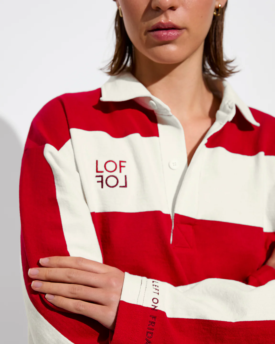 League Shirt *LOF - Dark Red / Natural - Image 4
