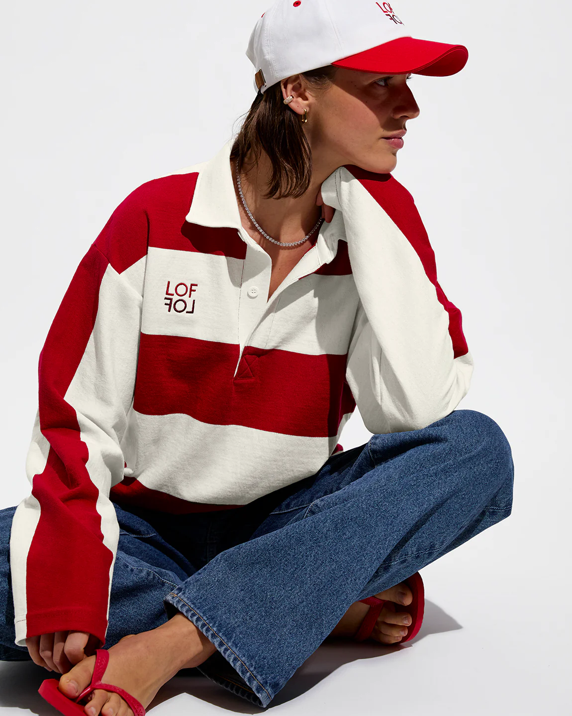League Shirt *LOF - Dark Red / Natural - Image 5