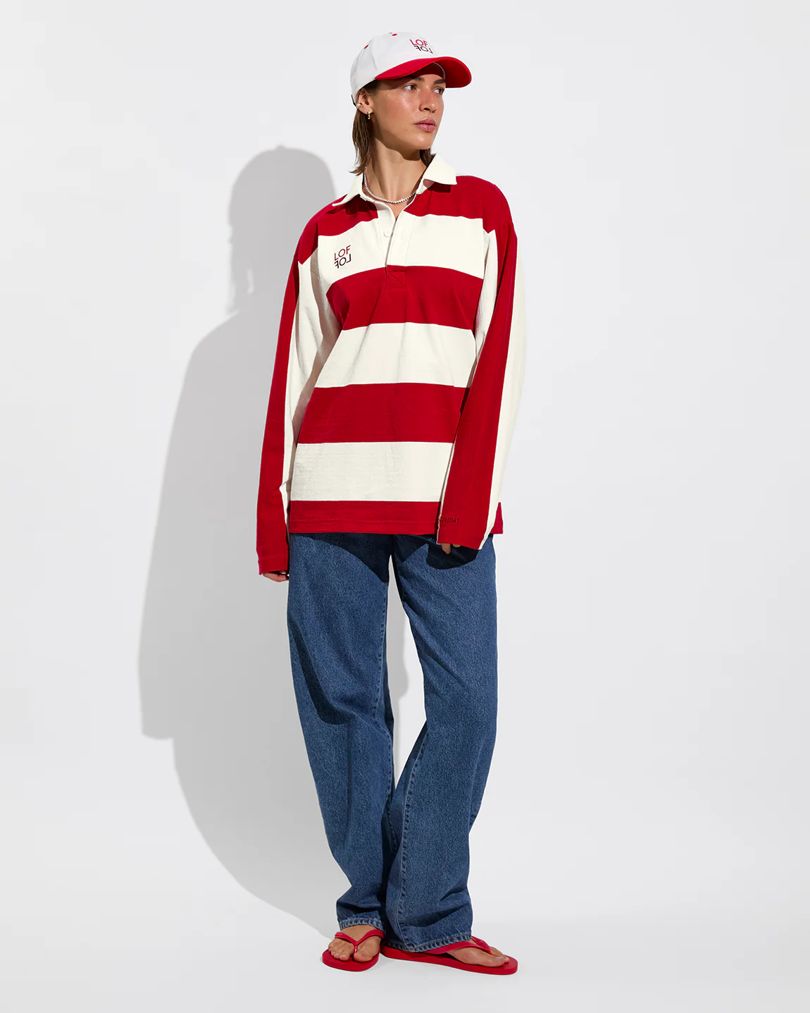 League Shirt *LOF - Dark Red / Natural - Image 7