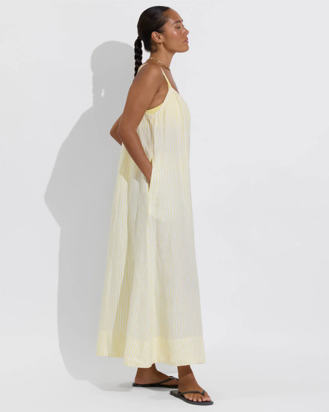Leisure Maxi Dress - Bungalow Stripe: Melt / Coconut - Image 3