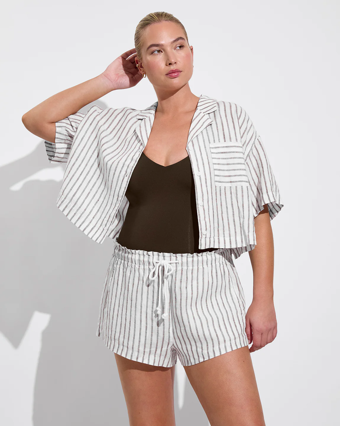 Leisure Shirt - Classic Stripe: Stormy / Coconut