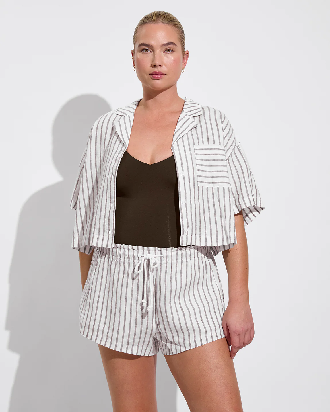 Getaway Short 2.5" - Classic Stripe: Stormy / Coconut - Image 5