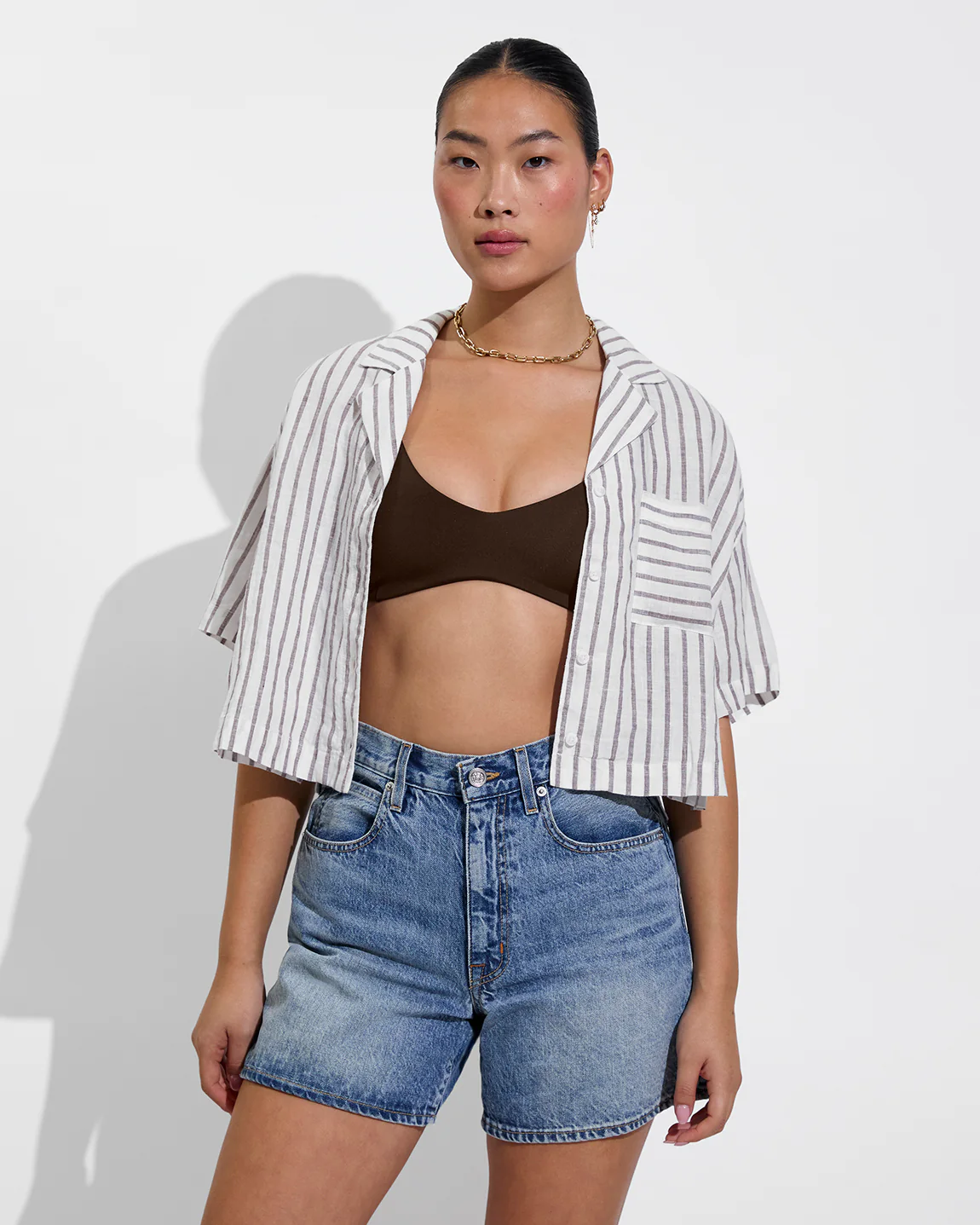 Leisure Shirt - Classic Stripe: Stormy / Coconut - Image 5