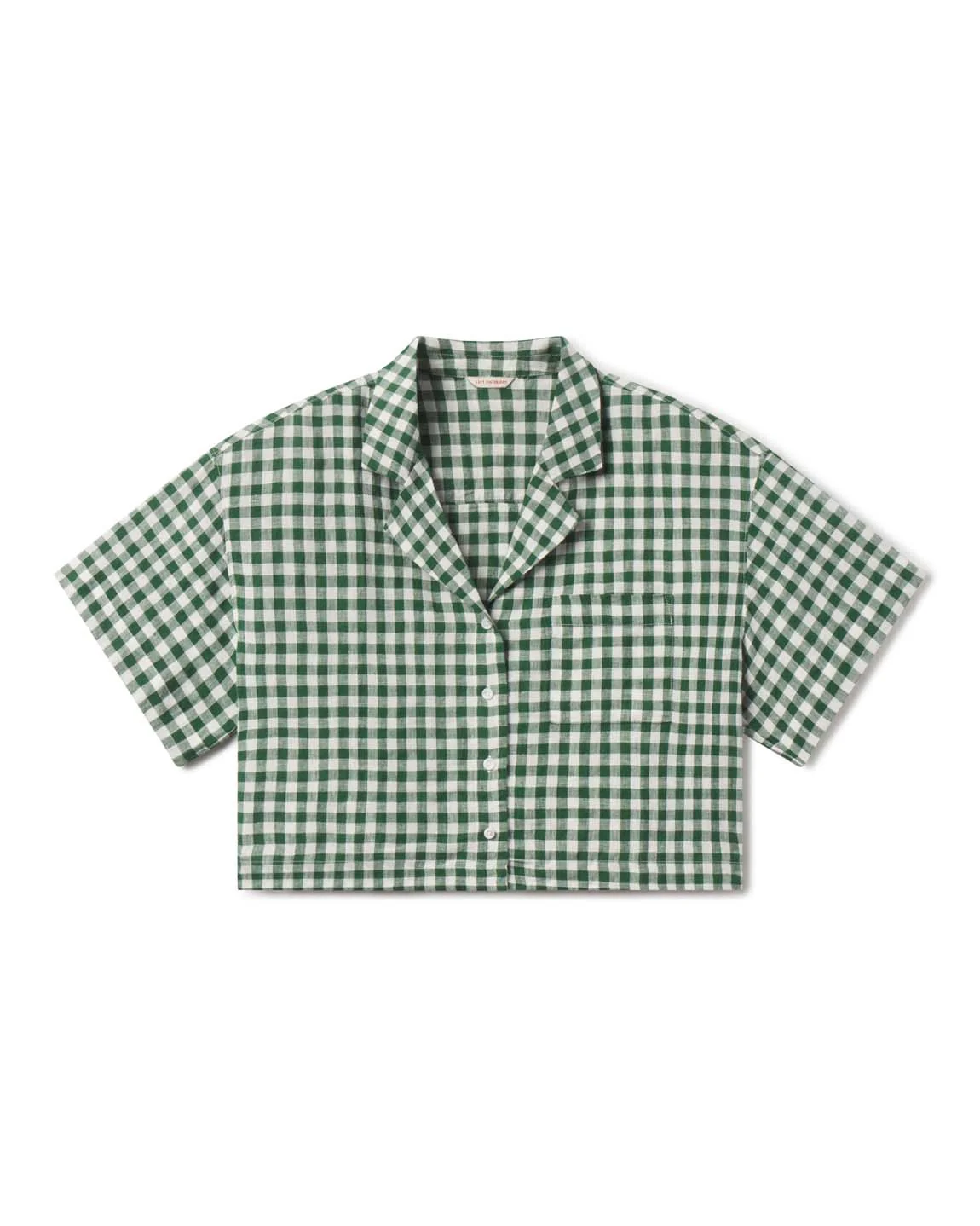 Leisure Shirt - Gingham: Tropics / Coconut - Image 3